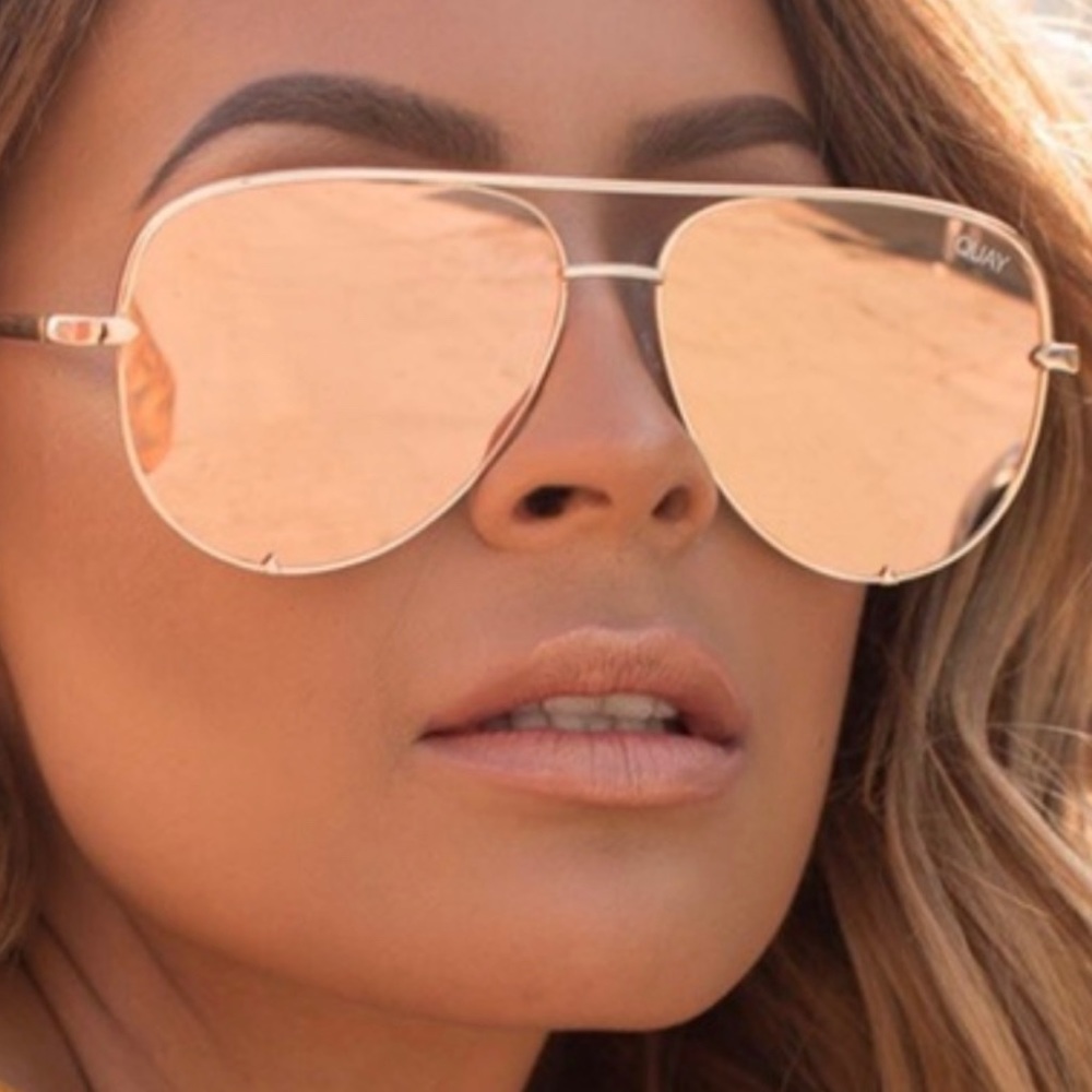 Quay High Key Sunglasses- Gold